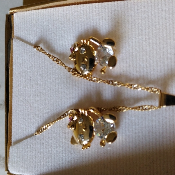 Kitty Necklace/pendant, earrings set. NWOT - Picture 7 of 7